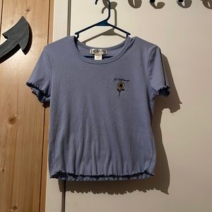 Blue crop top